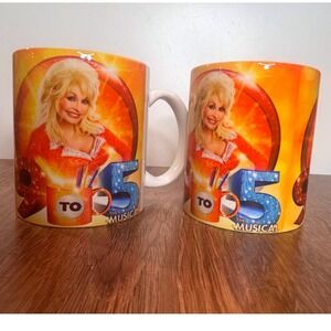 Dolly Parton 9 To 5 The Musical Coffee Mugs Set Of Two